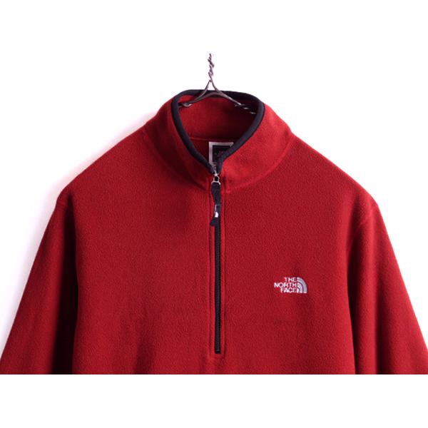 ■ ノースフェイス ジップ ハイネック フリース x ストレッチ 長袖 Tシャツ ( メンズ M ) 古着 The North Face アウトドア 2トーン ロンT｜tzdfb97470｜02