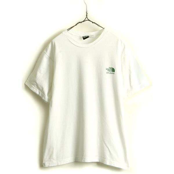 90s USA製 オールド □ ノースフェイス 両面 プリント 半袖 Tシャツ 