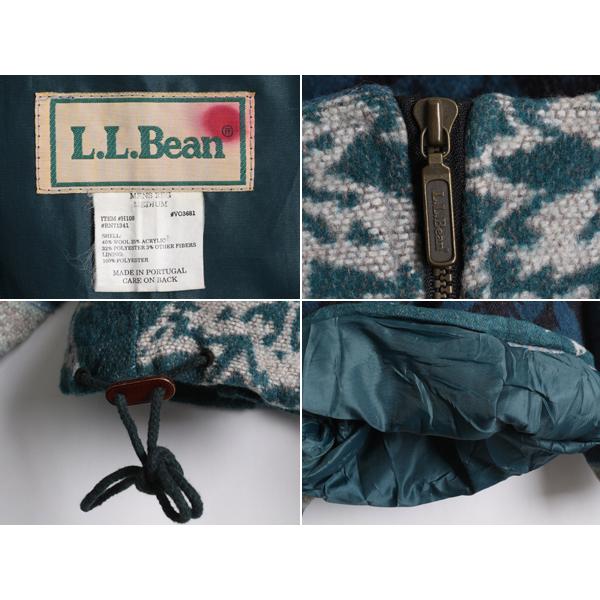 80s エルエルビーン スキー ノルディック プルオーバー ウール ジャケット メンズ M ヴィンテージ LLBEAN ハーフジップ ラグ ブランケット｜tzdfb97470｜04