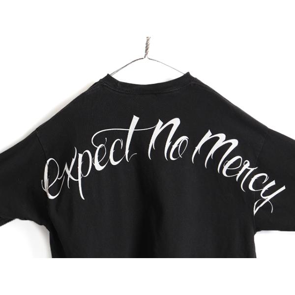 人気 黒 □ UNDEFEATED 両面 プリント 半袖 Tシャツ ( メンズ L ) 古着