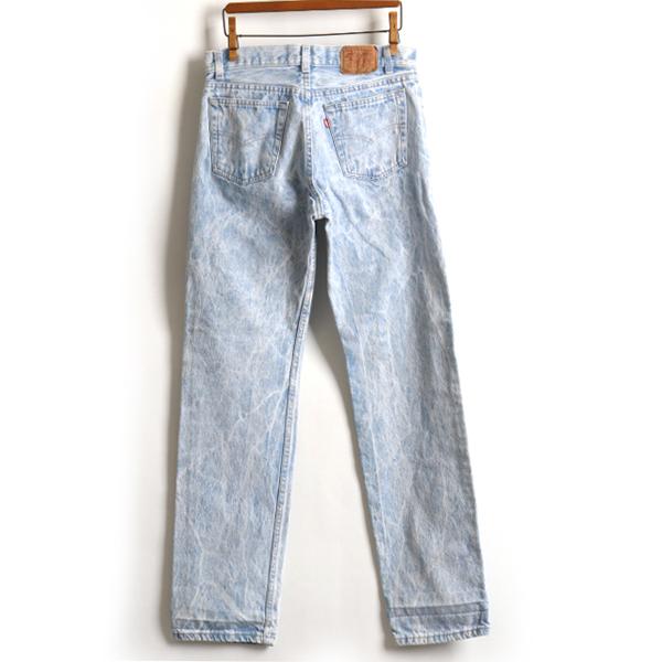 90s USA製 □ リーバイス 701 ケミカルウォッシュ デニム パンツ
