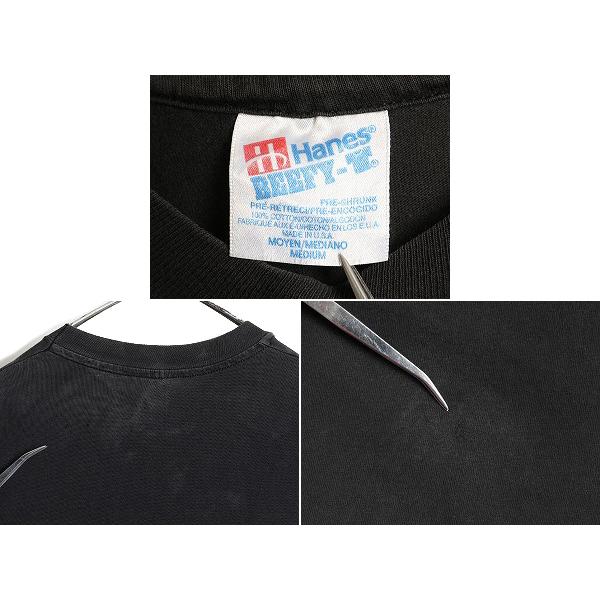 90s USA製 ■ カマキリ イラスト 発泡 プリント 半袖 Tシャツ メンズ M 90年代 オールド スーベニア アート アニマル シングルステッチ 黒｜tzdfb97470｜06