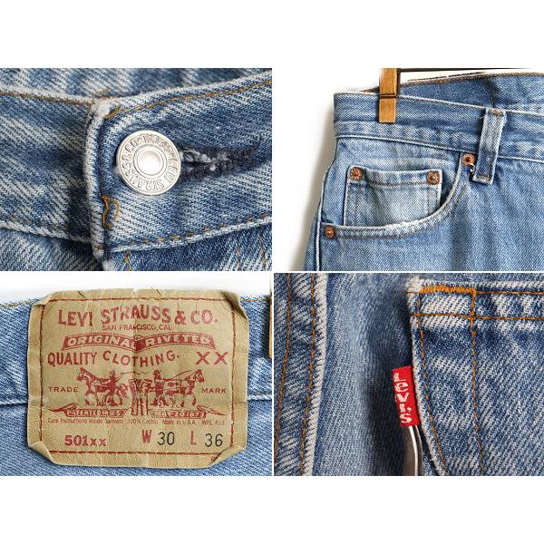90s USA製 □ リーバイス 501 デニム パンツ ( メンズ 30 36 ) 古着 90