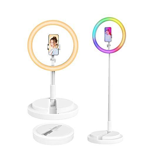 LEDリングライト 卓上地面両用 撮影照明用ライト USBで 折り畳み 一体 LEDリングライト 卓上地面両用 撮影照明用ライト USBで 折り畳み 一体