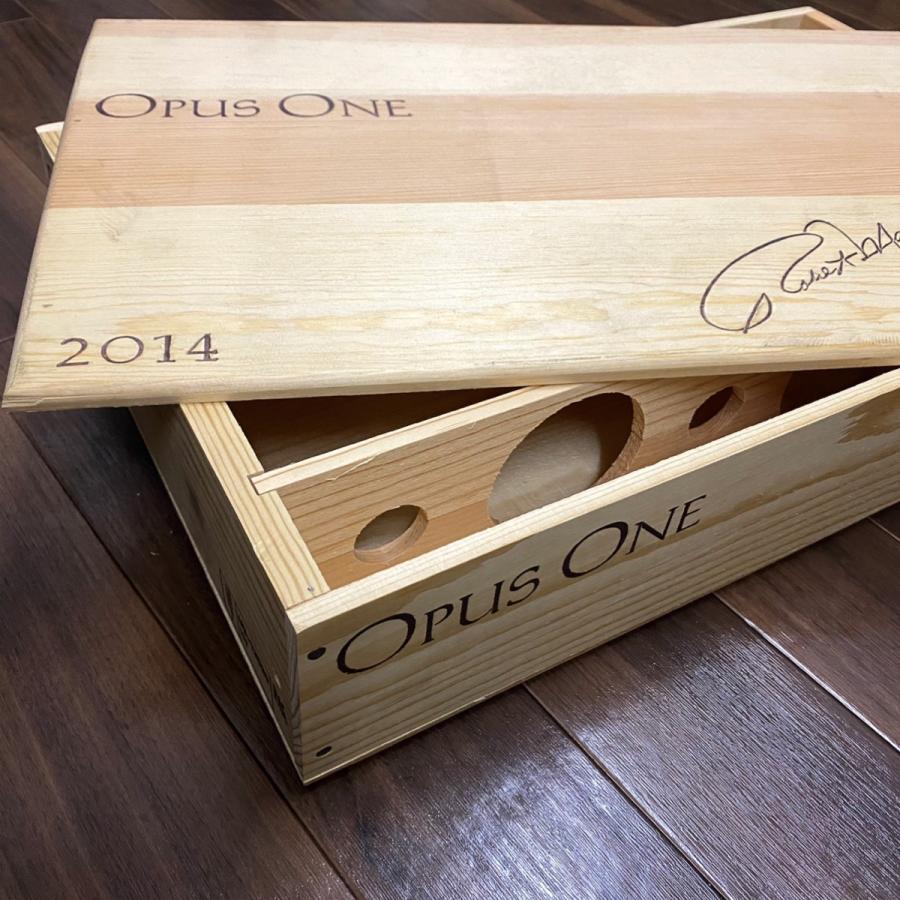 ワインの木箱 蓋つき【オーパスワンの6本入り】※ワインとの同梱は  