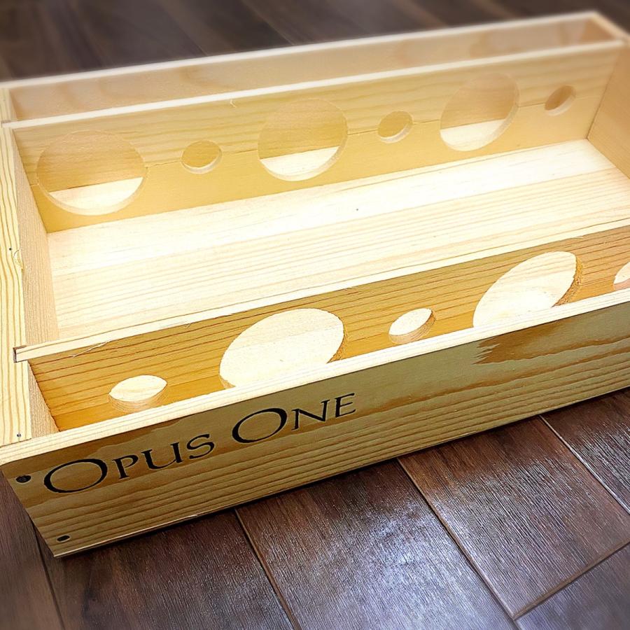 ワインの木箱 蓋つき【オーパスワンの6本入り】※ワインとの同梱は