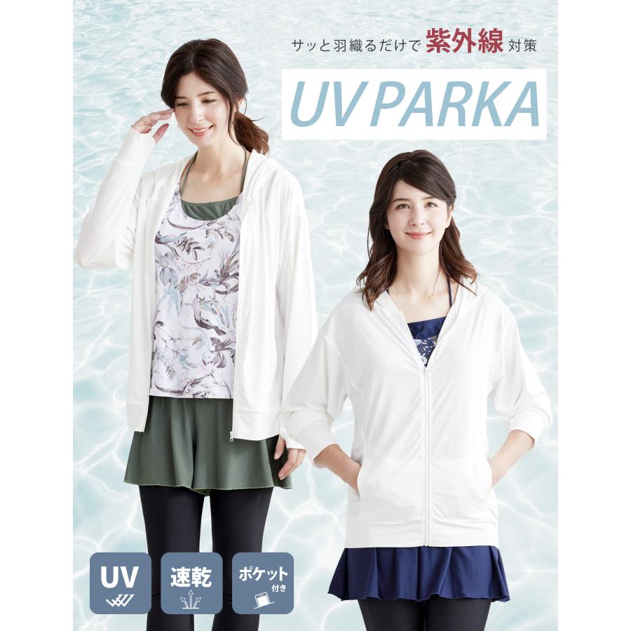 UVカット パーカー レディース 紫外線対策 遮蔽率95％ 体型カバー