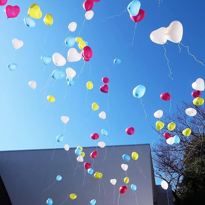 バルーンリリース ヘリウム入り 結婚式 パーティー イベント 30本　パールカラー　パーティー　東京都心にデリバリー｜u-balloon｜03
