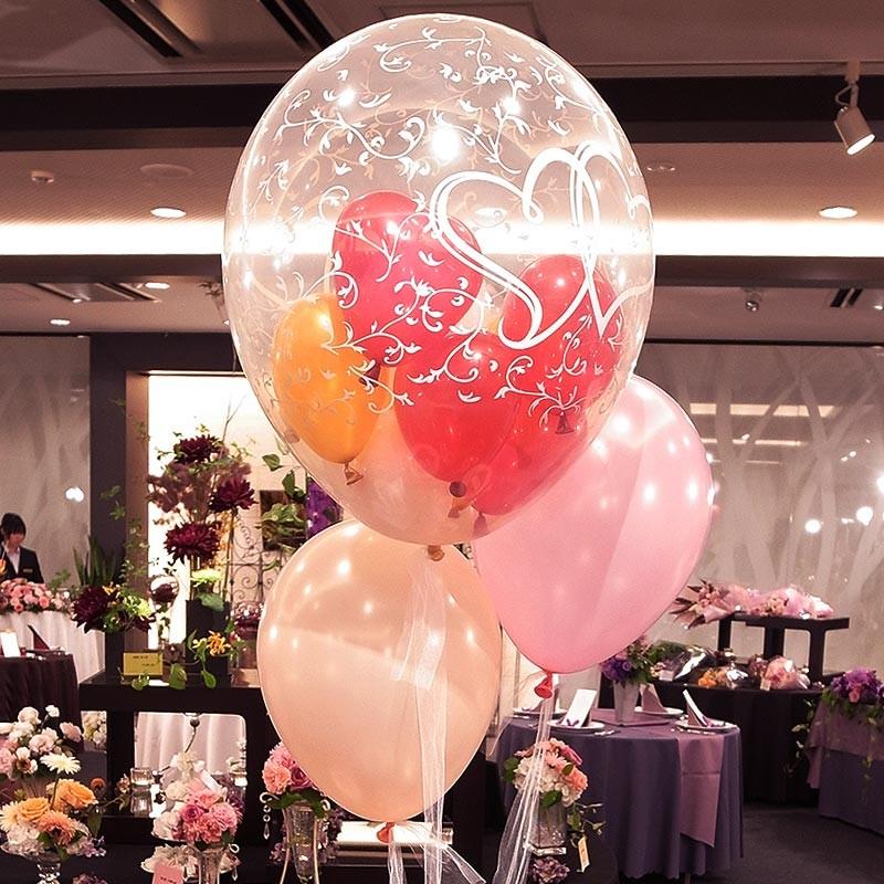 バルーン スパーク テーブル 結婚式 パーティー 二次会 お祝い 祝いハート　東京都心にデリバリー｜u-balloon