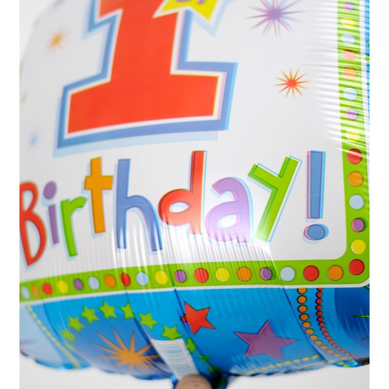 バルーン ギフト 1才 誕生日 電報 風船 装飾 スマイル ファーストバースデー38 男の子用｜u-balloon｜07