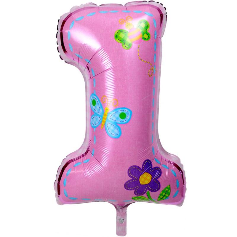 バルーン ギフト 1才 誕生日 電報 風船 装飾 スマイル ファーストバースデー48 女の子用｜u-balloon｜03