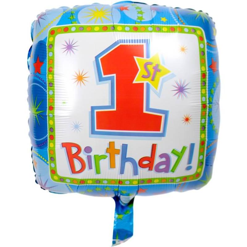 バルーン ギフト 1才 誕生日 電報 風船 装飾 ぞうさん ブルー系プチバルーン ファーストバースデー52 男の子用｜u-balloon｜07