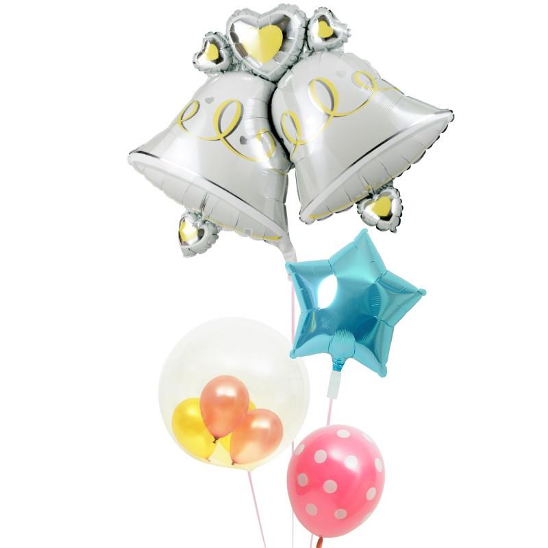 バルーン 結婚式 電報 風船 装飾 ギフト ウェディングベル 結婚式バルーン72｜u-balloon