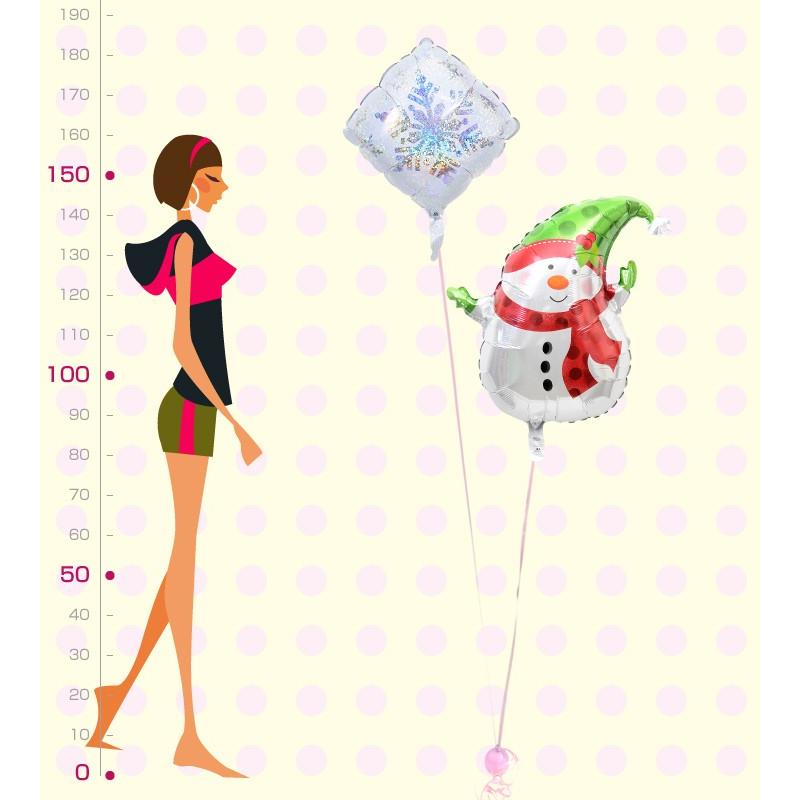 バルーン ギフト クリスマス プレゼント お祝い 電報 風船 装飾 雪の結晶 スノーマン クリスマスバルーン7｜u-balloon｜02