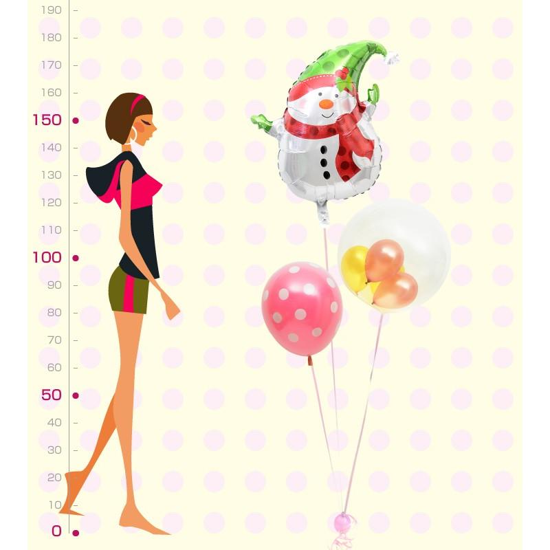 バルーン ギフト クリスマス プレゼント お祝い 電報 風船 装飾 スノーマン ぷちバルーン クリスマスバルーン8｜u-balloon｜02