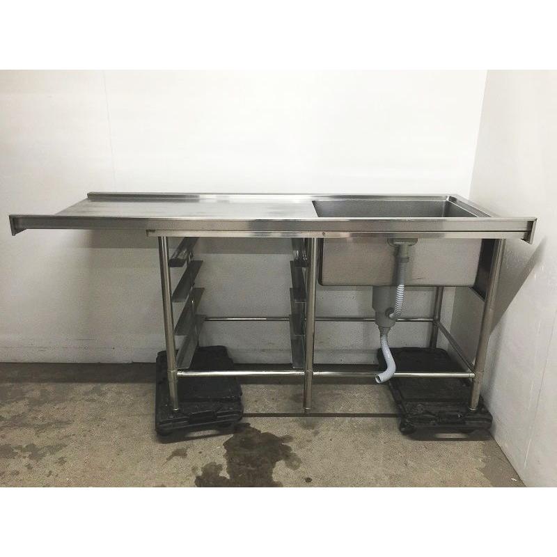 ◇DB0607 | ソイルド台付き1槽シンク 食洗右 マルゼン W1800 ◇DB0607 | ソイルド台付き1槽シンク 食洗右 マルゼン W1800