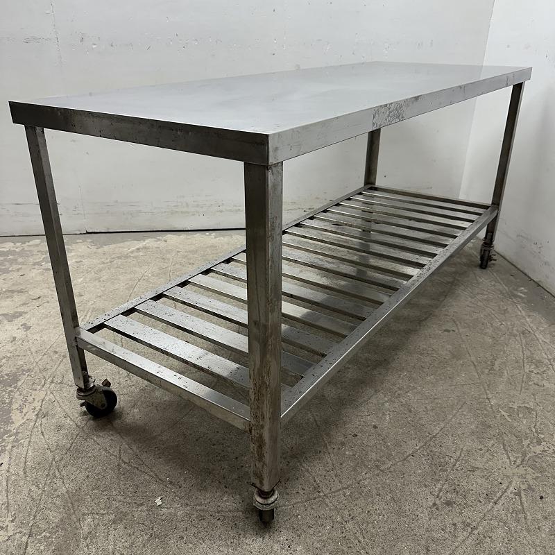 事務・店舗用品 Maruzen ステンレス作業台 B キャスター付き
