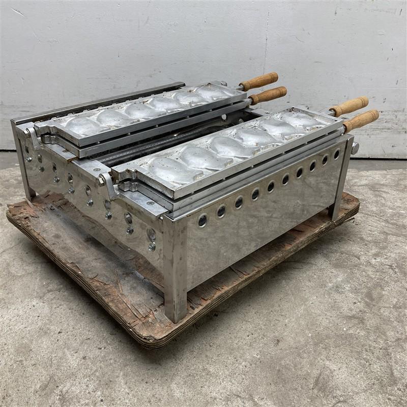 ☆FB2303 | 業務用 ミニたい焼き器 LPガス W540×D610×H195mm 中古 たい