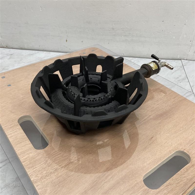 鋳物コンロ LPガス W280×D420×H110mm プロパンガス 中古 業務用 厨房用 