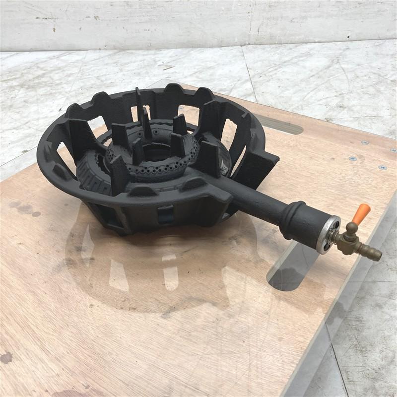 鋳物コンロ 都市ガス W270×D430×H110mm 中古 業務用 厨房用 【FE2514