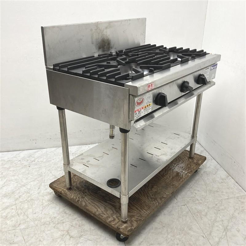 マルゼン RGT-0963D 業務用3口ガスレンジ LPガス 中古 20年製 マルゼン 3口 ガステーブルコンロ RGT-0963D 都市ガス