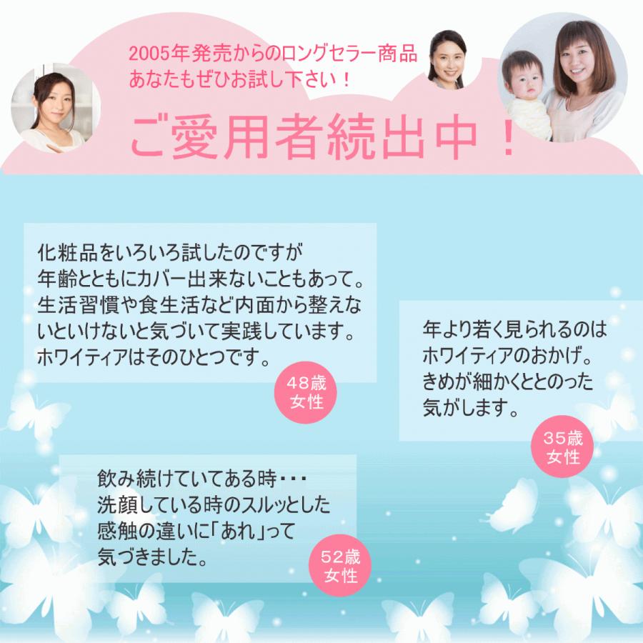 健康食品 ホワイティア ヒアルロン酸 サプリメント セラミド L-シスチン ブドウ種子エキス ローヤルゼリー | ユニテックメディカル | 06