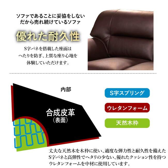 ソファー 3人掛け 2人掛け リビングソファ RARUKU ラルク 合皮 2人掛け 3人掛け セット S-3059 2P 3P