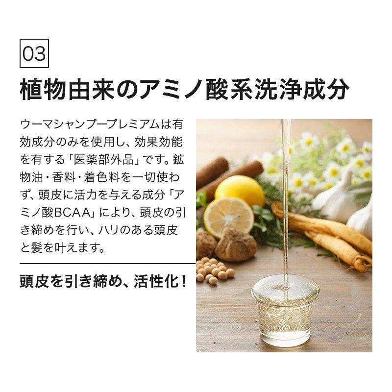 シャンプー セット 300ml 3本 メンズ 男性 馬油 アミノ酸 スカルプ 薬用 頭皮 育毛 抜け毛 薄毛 フケ ノンシリコン｜u-ma-store｜14