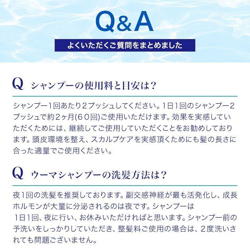 シャンプー セット 300ml 3本 メンズ 男性 馬油 アミノ酸 スカルプ 薬用 頭皮 育毛 抜け毛 薄毛 フケ ノンシリコン｜u-ma-store｜20