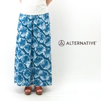 alternative apparel オルタナティブアパレル レディース Haiku Taki Wash Maxi Skirt(13009T6)(SS)(23F6-7)｜u-oak