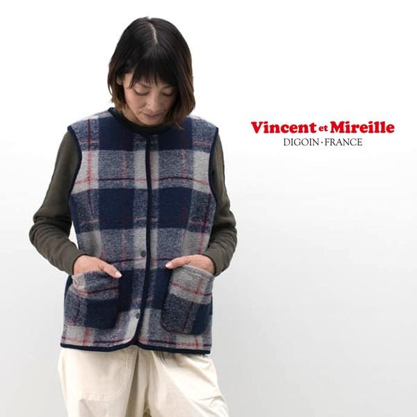 Vincent Et Mireille ヴァンソンエミレイユ レディース ボアチェック リバーシブルベスト Vm192bc 19fw Prettyfunnyballoons Com