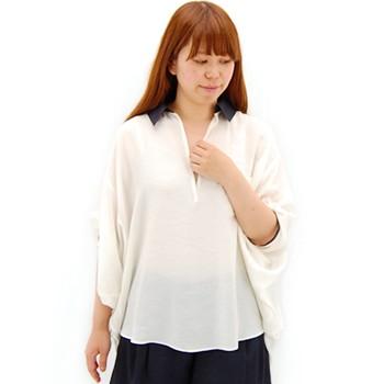 dolly sean ドリーシーン レディース ドルマンスリーブ配色ブラウス(M 