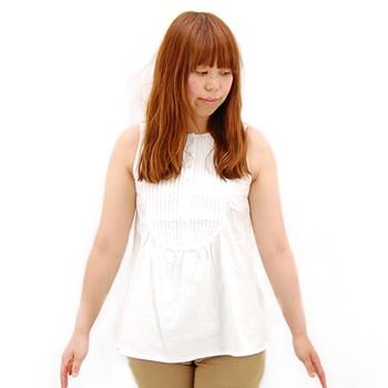 style + confort スティールエコンフォール レディース コットンノースリーブブラウス(201-61940)(SS)(23F6-7)