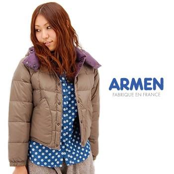 ARMEN アーメン レディース リバーシブルフード付きダウンジャケット 
