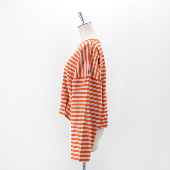 (SOLDOUT)allumer アリュメール レディース ルーズシルエット クロップドボーダーTシャツ(8141550)(2022FW)｜u-oak｜12