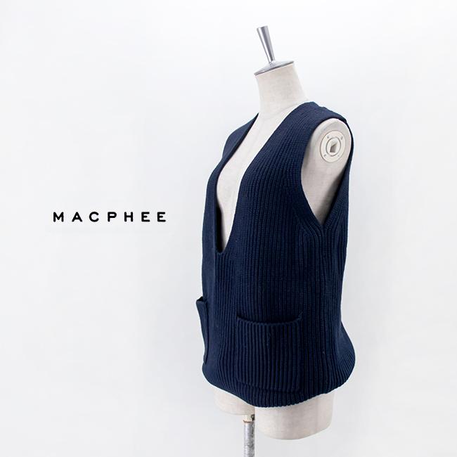 MACPHEE ニットベスト Sサイズ ネイビー MACPHEE ニットベスト Sサイズ ネイビー