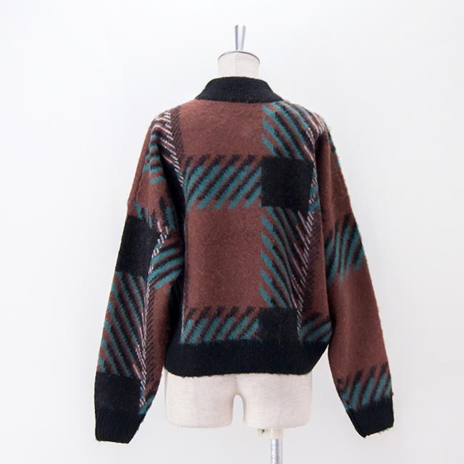 FRED PERRY セーター タータンチェック K6119 FRED PERRY - Glitch Tartan Jumper (K6119) 正規取扱商品