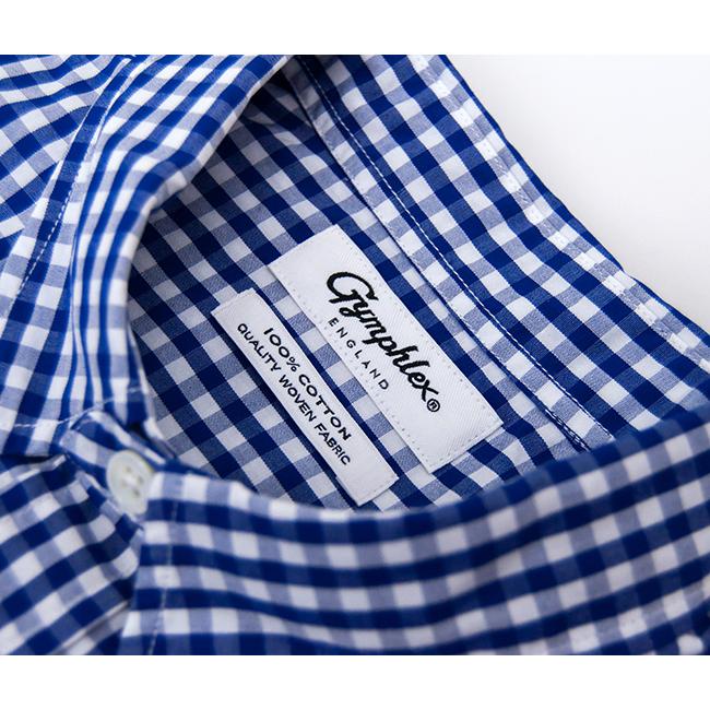 Gymphlex ジムフレックス レディース コットン フレンチスリーブ ギンガムチェックシャツ(GY-B0242MGG)(2024SS)｜u-oak｜08