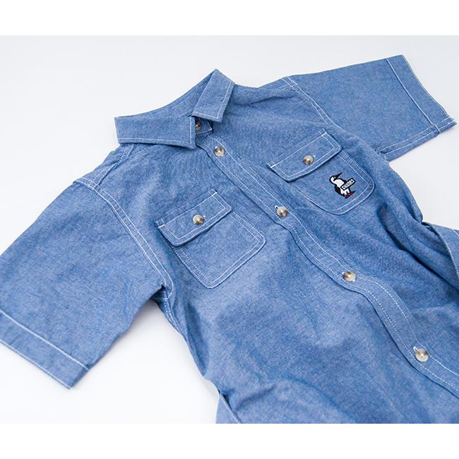 CHUMS チャムス キッズ キッズビーバーショートスリーブシャンブレードレス(CH22-1020)(2024SS)｜u-oak｜05