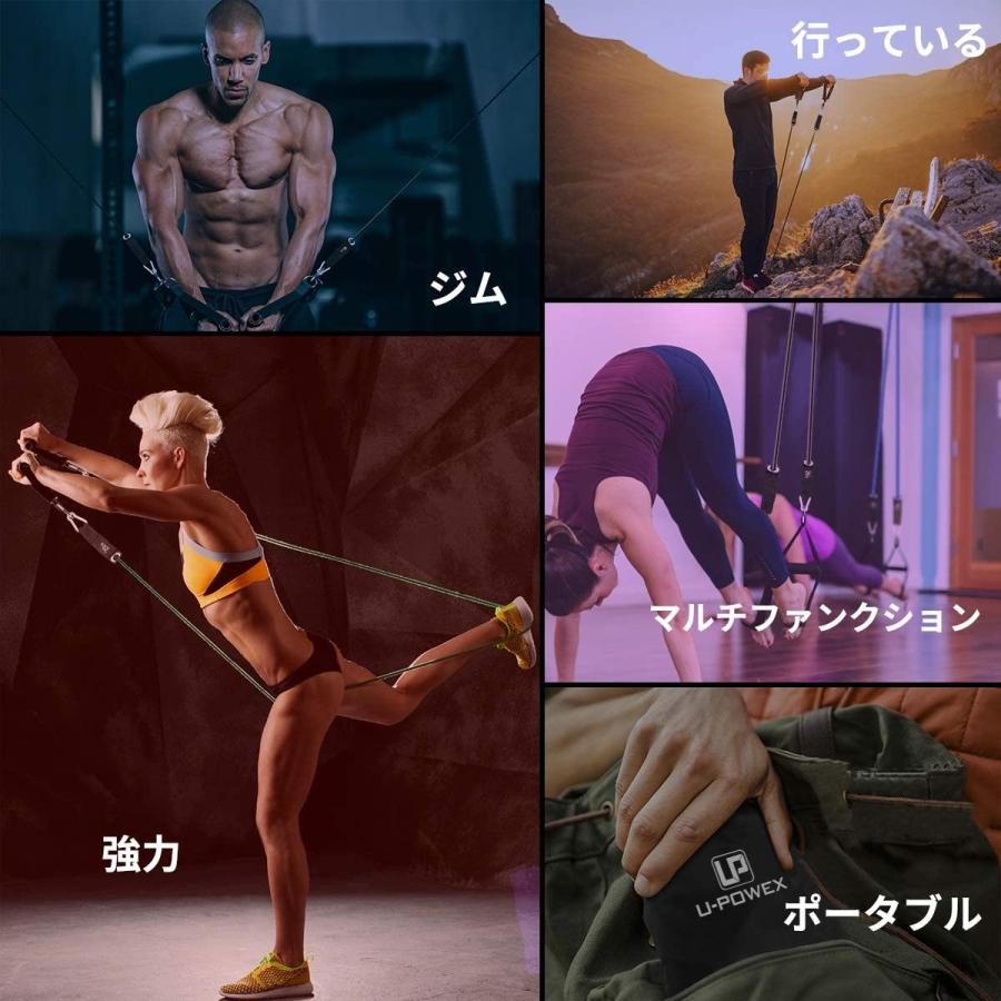 トレーニングチューブ エクササイズバンド 筋トレグッズ 強度別5本