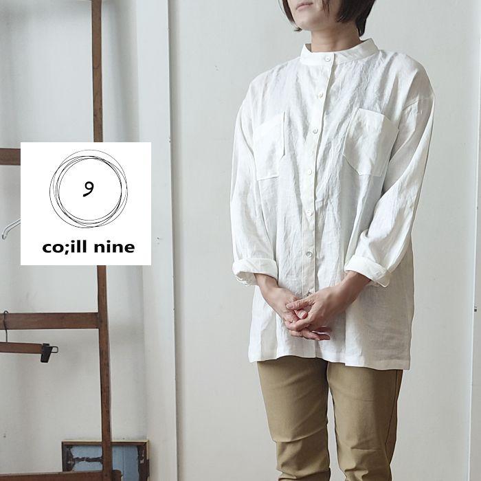 mama セール30％ coilnine コイルナイン ダブル胸ポケットリネンシャツ 