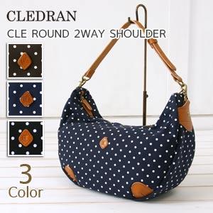 CLEDRAN（クレドラン） ドット柄2WAYショルダーバッグ2WAY 