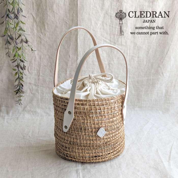 CLEDRAN クレドラン パームファイバーレザーハンドルバスケット CL3527 