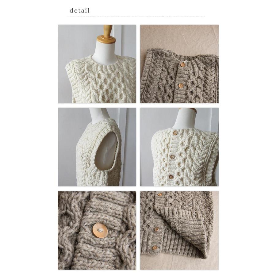 DANA FANEUIL（ダナファヌル） ニットベスト 2WAY ペルーニット 手編み