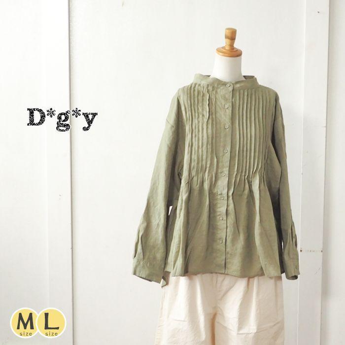 D*g*y（ディージーワイ） Dgy ピンタックワイドシャツブラウス 