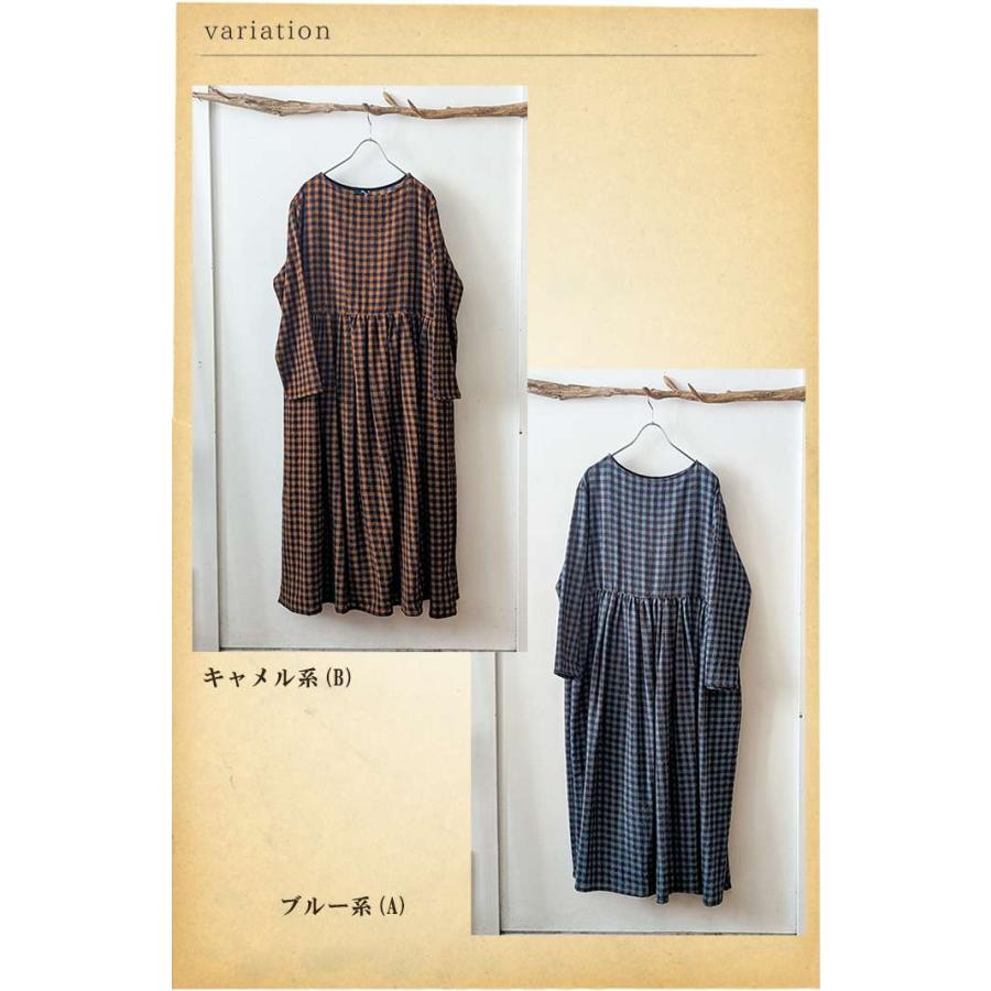 ICHI ウールガーゼタータンチェックワンピース ICHI Antiquite's ウールガーゼタータンチェックワンピース