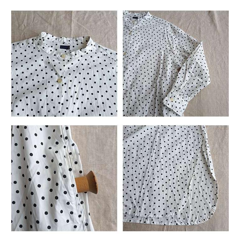 ICHI（イチ） セール30％ 大人かわいい小さめドットロングシャツ