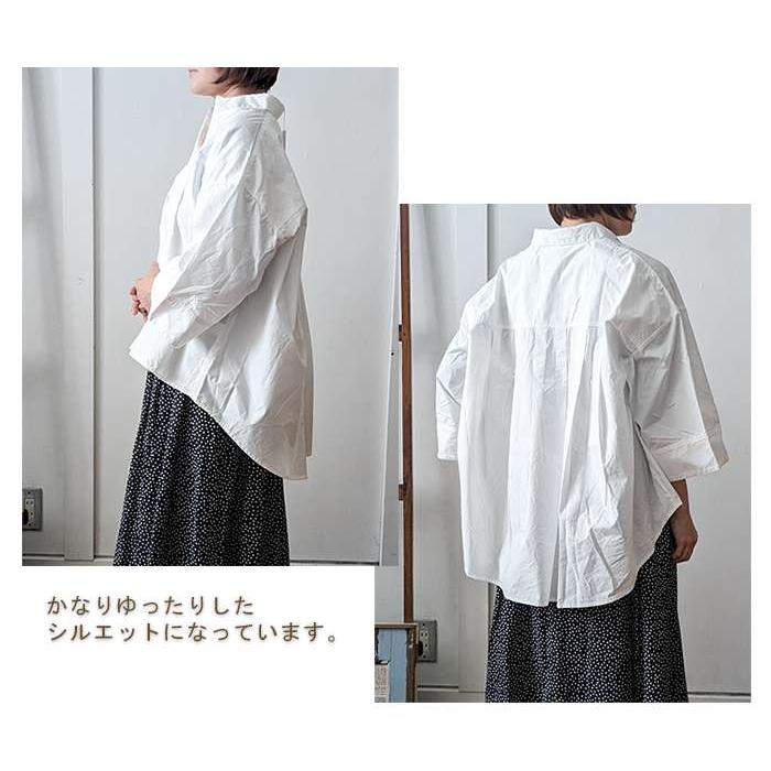 ICHI（イチ） セール20％ タイプライターコットンのタックワイドシャツ 