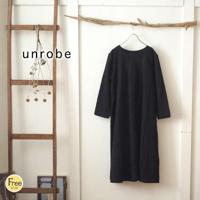 unrobe アンローブ 花柄ジャガードのロングワンピース 落ち着いたデザインの花柄ジャガード編みロングワンピース レディース オケージョンに ...