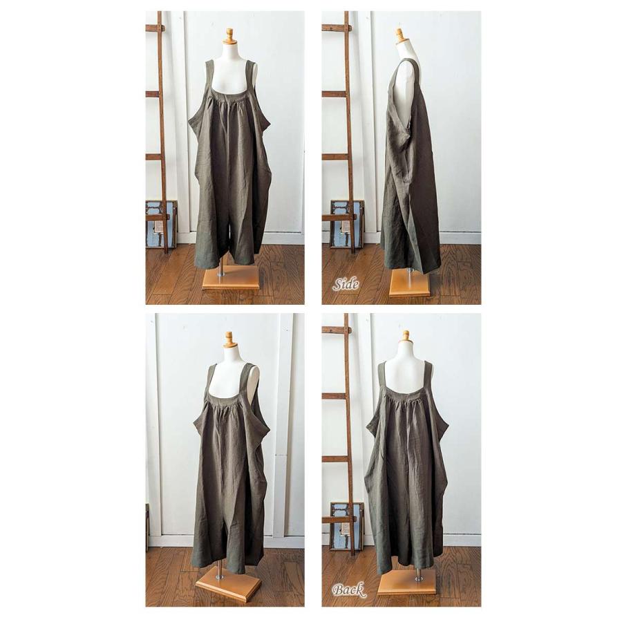YARRA（ヤラ） リネンサロペットパンツ レディース 秋 冬 ロング 重ね